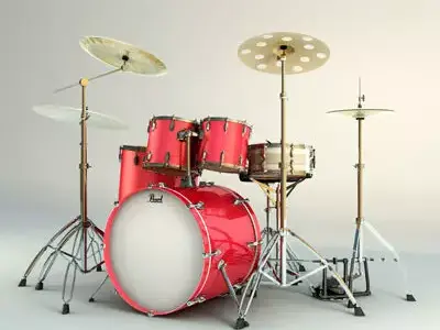 Drums 3D model 3D model