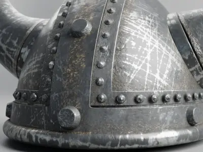 Viking helmet 3D model shop