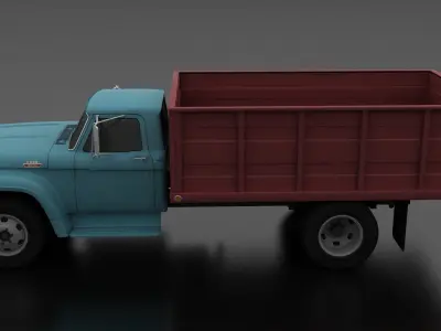 F-Series F-600 Grain Truck 1963 Low-poly 3D model