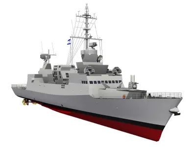 SAAR-5 ISRAELI EILAT CLASS CORVETTE 3D model