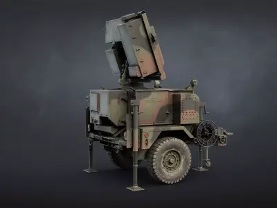 AN MPQ-64 Sentinel Radar Game Ready Low-poly 3D model