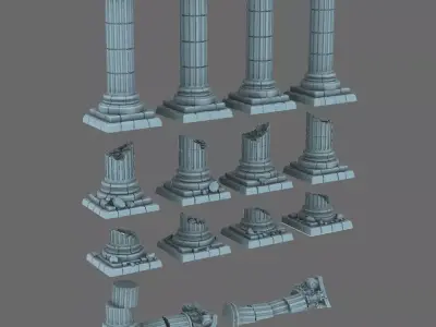 BWTF Scenics Classic Columns 3D print model