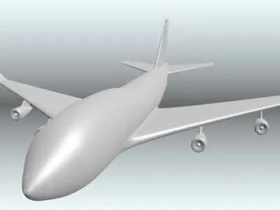 Boeing 747-400 Free low-poly 3D model