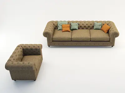 Sofa chester 3D model