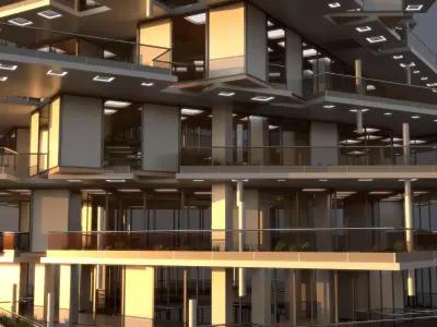 High Rise Building 102 3D model