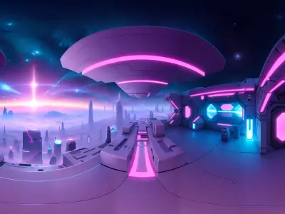 Skybox Inside the Space Ship Free 3D model