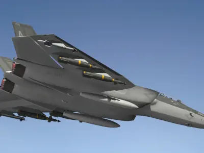 Fictional Fighter Jet 3D model