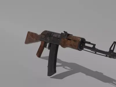 ak74 old worn Free 3D model