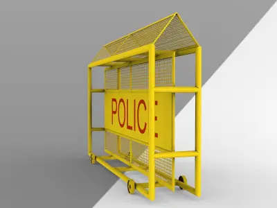 Traffic Barricade Low-poly 3D model purchase