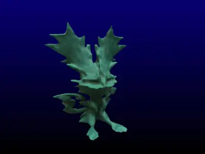 Sea Rabbit fantasy creature Free low-poly 3D model