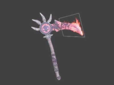 Bloodreaver Scythe Low-poly 3D model