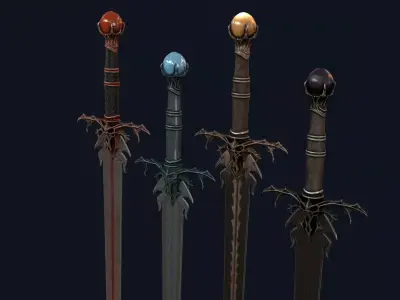 Dark Sword 5 Low-poly 3D model
