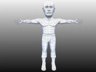Putin 3D caricature low poly  Low-poly 3D model