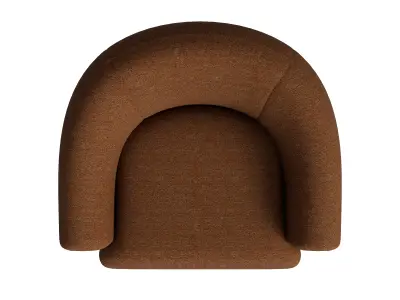 Orange Fabric Nook Occasional Chair 3D model