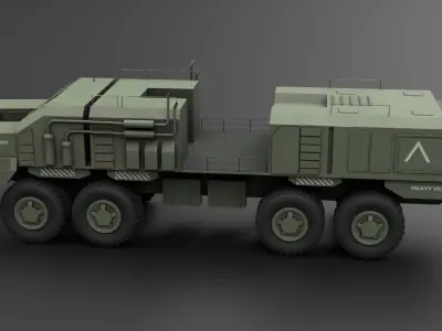 heavy construction truck vehicle 3D model