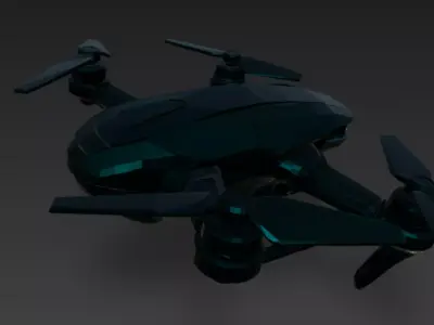 Futuristic High-Tech Drone PBR 3D Model 3D model