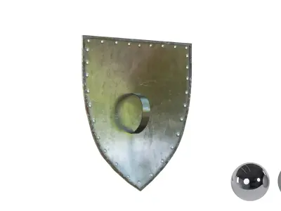 Medival Metal Shield Low-poly 3D model