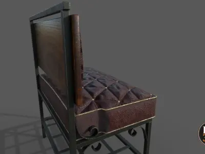 Wrought iron sofa Version 1 Low-poly 3D model