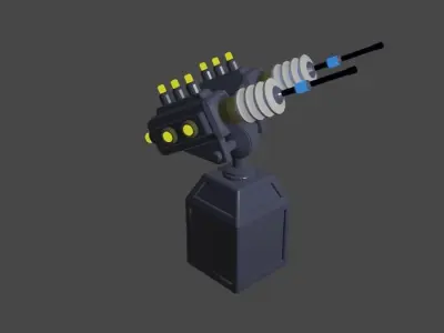 Laser Cannon Turret 3D model
