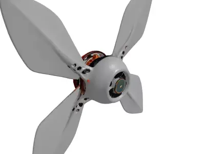Modern Carbon Fiber Propeller Unit 3D model