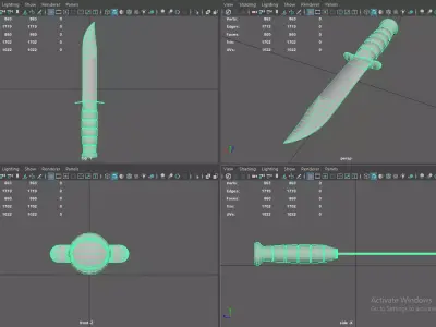 Survival Knife Free low-poly 3D model