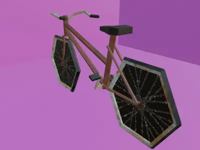 RUSTY BIKE - LOW POLY - PS1 RETRO STYLE Low-poly 3D model