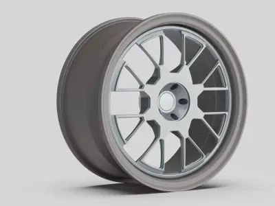 rims Grey style metalic wheel tuning stl 3D model