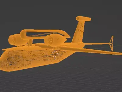 Fictional ELINT aircraft An-71 Inspired series 3D model