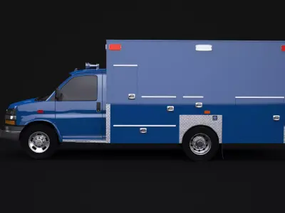 2020 Chevrolet Express EMS Ambulance 3D model