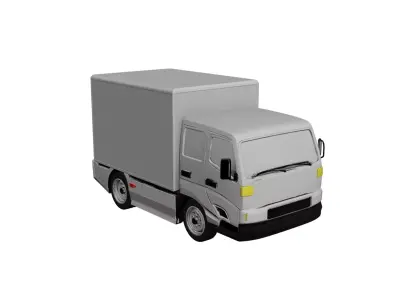 Generic Small Box Cargo Truck Delivery Transport Vehicle 3D model