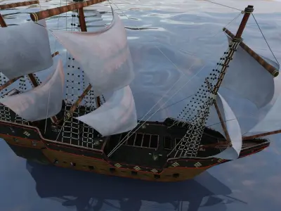 Pirate Ship 3D model 3