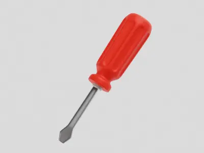 Screwdriver Low-poly 3D model 9