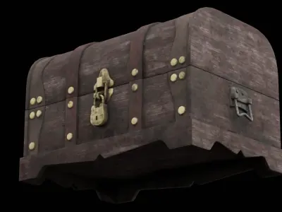 Bounty Treasure Chest Low-poly 3D model