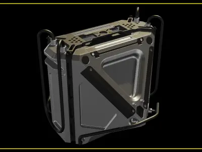 6 SciFi Crates 3D model
