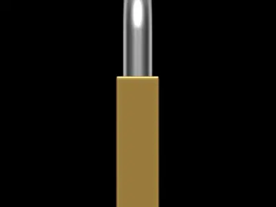 Padlock 3D model 2