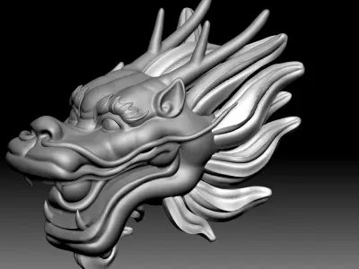 Dragon Head Free 3D model 2