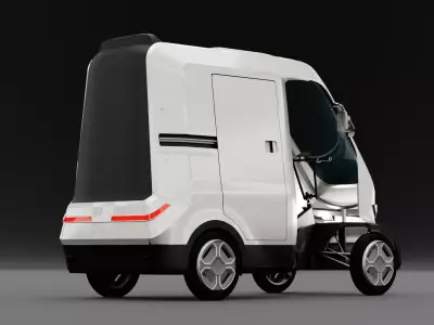 Quadracycle Cargo Bike Full Assembly STEP FBX STL OBJ 3D model