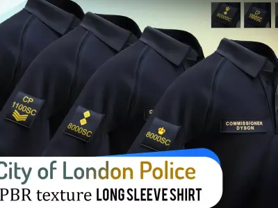 City of London Police Shirt Uniform FIVEM  GTA EUP outfit Low-poly 3D model