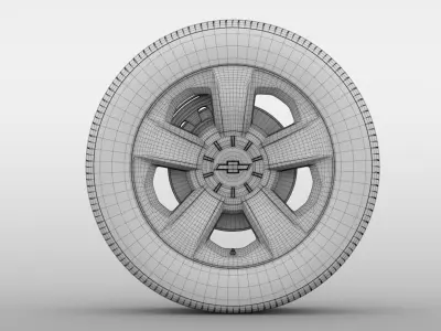 Chevrolet Silverado LTZ Z71 wheel 2017 3D model