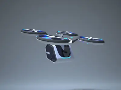 Flying Car 3D model buy