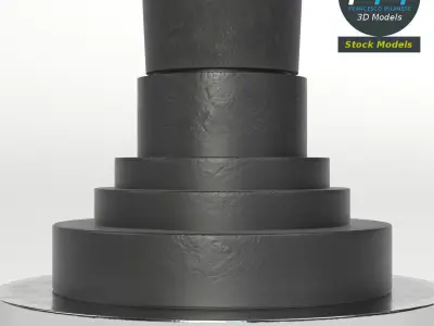 Joystick lever valve 3D model