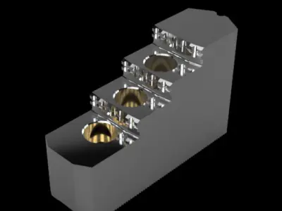 INDUSTRIAL-GRADE CNC LATHE JAWS FOR MORI SEIKI AL-2 3D model