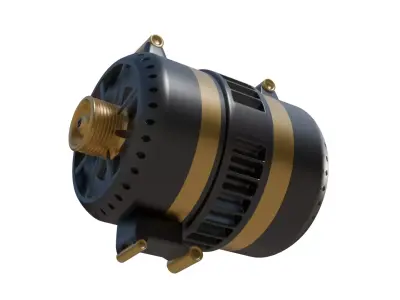 Advanced Industrial Motor Turbine 3D model