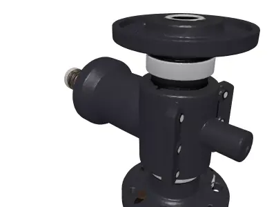 Industrial Valve Flange Assembly 3D model
