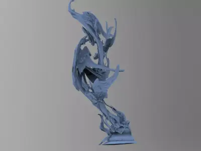 Haunted mansion archway statue 3D model