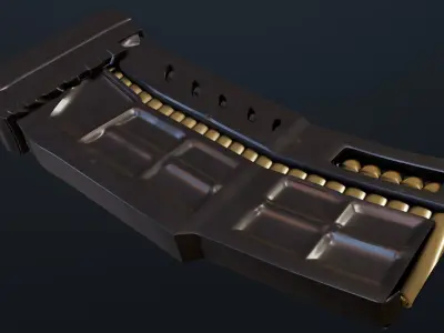 3D gun magazine model 3D model