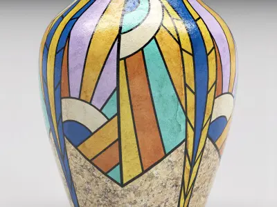 Art Deco vase collection Free 3D model
