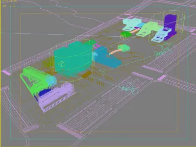 Architecture hospital 3D model