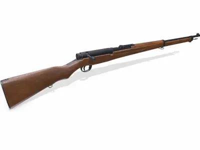 Arisaka Type 38 Bolt Action Rifle Low-poly PBR Low-poly 3D model