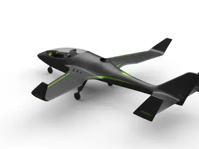 sci-fi light aircraft 3D model